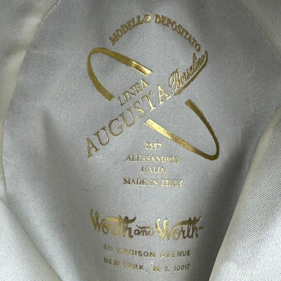 Borsalino Linea Augusta Italy Black Fur Felt Fedora Hat 57 7 1/8 Worth & Worth - Picture 9 of 16